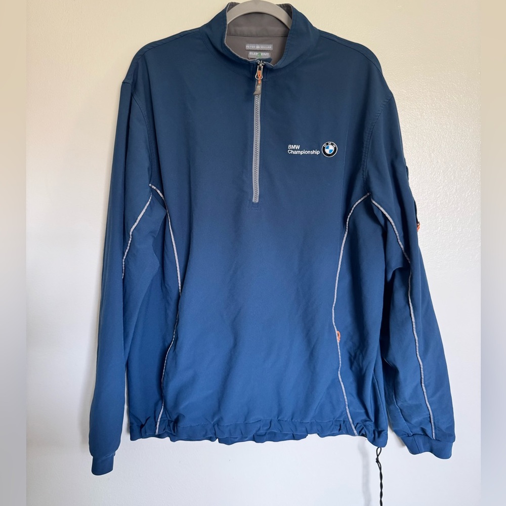PETER MILLAR BMW Championship Element Wind 1/4 Zip Golf Jacket -Men's Size Large